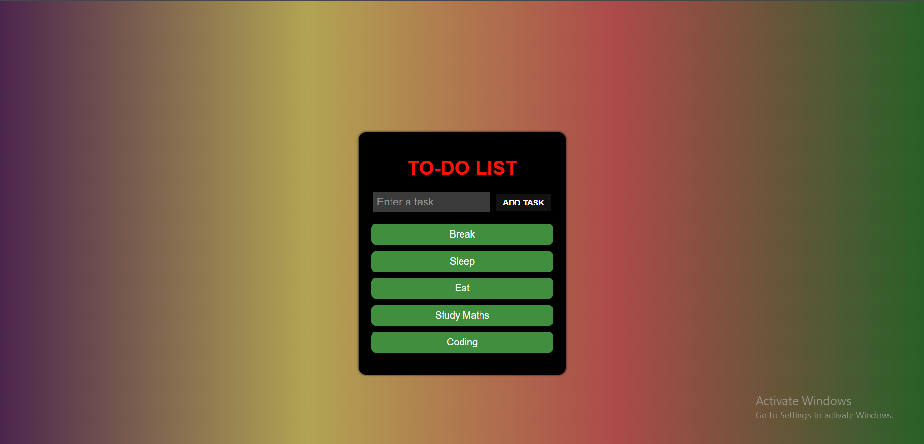 to do list 
